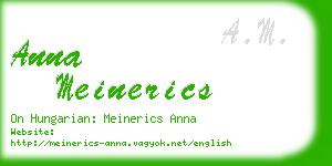 anna meinerics business card